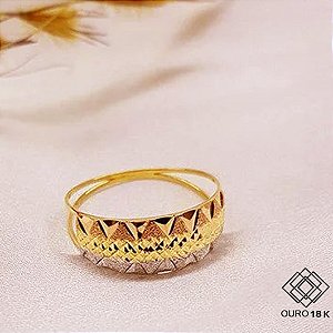 Anel 3 cores Ouro 18k