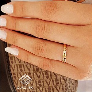 Anel Aparador 3 Cores Ouro 18k