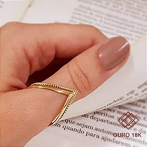 Anel Asa Delta Ouro 18k Esferas