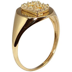 Anel Dedinho Letra B Ouro 18k