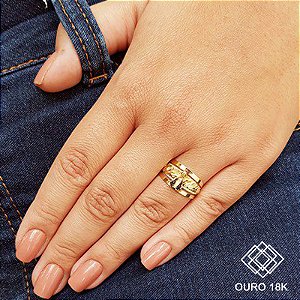 Anel Nossa Senhora Aparecida Ouro 18k