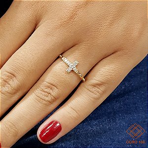 Anel Terço Ouro 18k