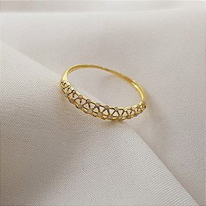 Anel Aparador Filigrana com Ródio Ouro 18k