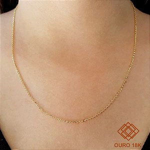Cordão Elo Português Ouro 18k - 50cm