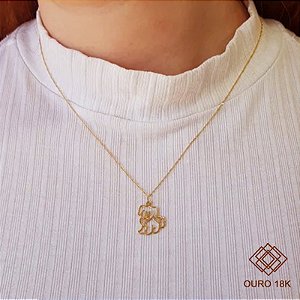 Kit Cordão Ouro 18k + Pingente Cachorro Ouro 18k