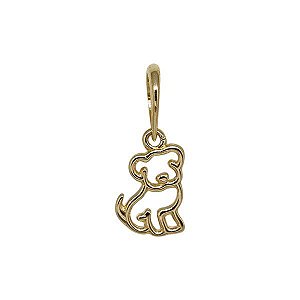 Pingente Cachorro Ouro 18k Pet Love