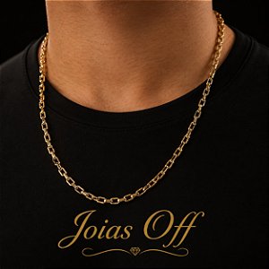 Cordão Cadeado Masculino Ouro 18k