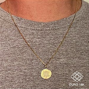 Kit Cordão Masculino Ouro 18k + Pingente Ouro 18k