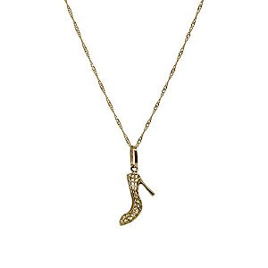 Kit Cordão Ouro 18k + Pingente Sapato Ouro 18k