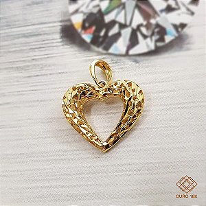 Pingente Coração Diamantado Ouro 18k