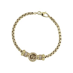 Pulseira Berloque Fé Ouro 18k