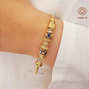 Pulseira Berloque Família Ouro 18k