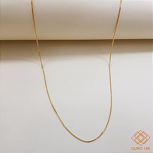 Cordão Malha Espiga Ouro 18k - 45cm