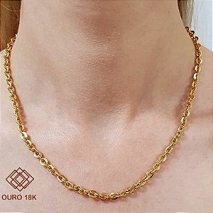 Cordão Bailarina Ouro 18k - 45cm