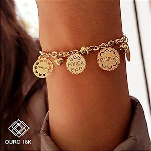 Pulseira 6 Desejos Ouro 18k