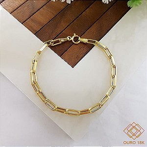 Pulseira Infantil Cadeado Ouro 18k