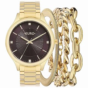 Relógio Euro Feminino Dourado Eu2036yti/k4n