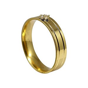 1 Aliança Casamento Ouro 18k