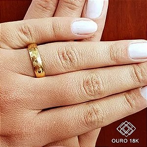 1 Aliança Casamento Ouro 18k
