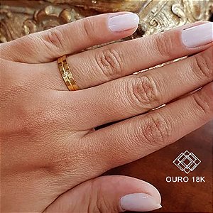 1 Aliança Casamento Ouro 18k