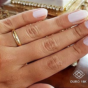 1 Aliança Casamento Ouro 18k
