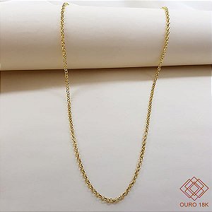 Cordão Elo Português Ouro 18k - 45cm