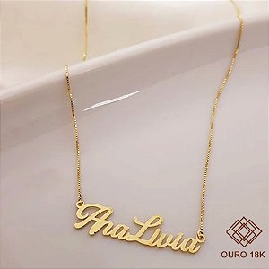 Gargantilha Nome Ouro 18k