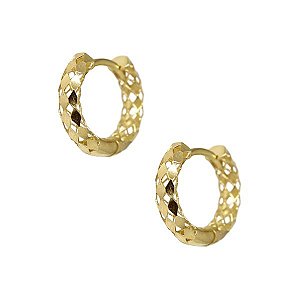 Brinco Argola Filigrana Ouro 18k