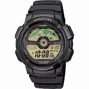 Relógio Casio Masculino World Time AE-1100W-1BVDF-SC