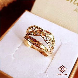 Anel Elos Filigrana Ouro 18k