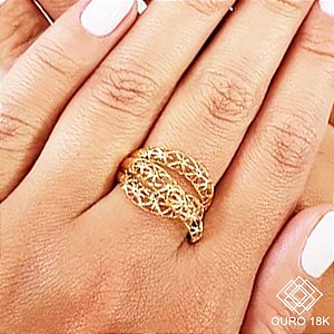 Anel Filigrana Ouro 18k