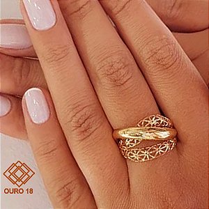 Anel Filigrana Ouro 18k