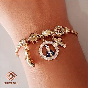 Pulseira Momentos Ouro 18k Zircônias