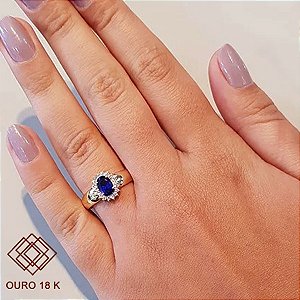 Anel Formatura Gestão Financeira Ouro 18k Zircônias - Sem emblema