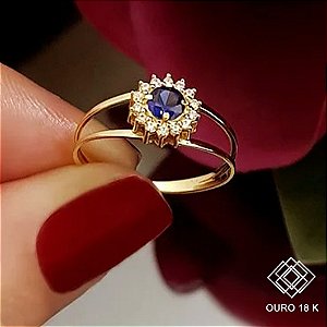 Anel Formatura Gestão Financeira Ouro 18k Zircônias - Sem emblema