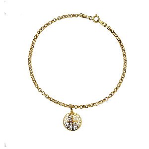 Pulseira Ouro 18k + Pingente São Bento Ouro 18k