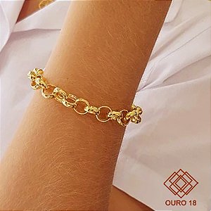 Pulseira Elo Português Ouro 18k