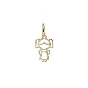 Pingente Menina Ouro 18k