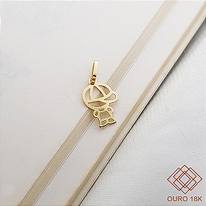Pingente Menino Pequeno Ouro 18k