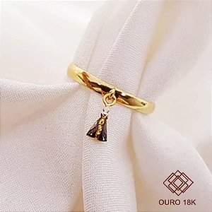 Anel Nossa Senhora Aparecida Ouro 18k