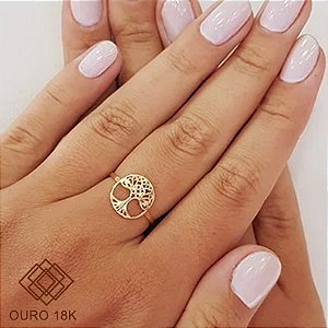Anel Árvore da Vida Ouro 18k