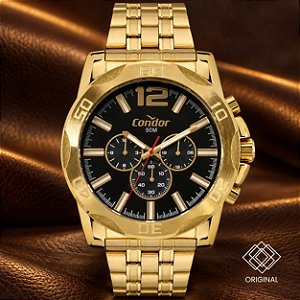 Relógio Condor Masculino Dourado Covd34as/4p