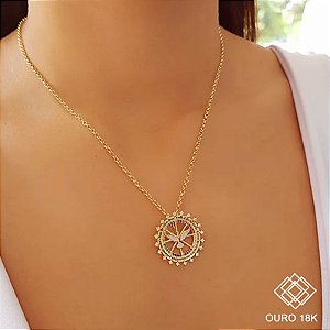 Kit Cordão Ouro 18k + Pingente 7 Dons Espírito Santo Ouro 18k