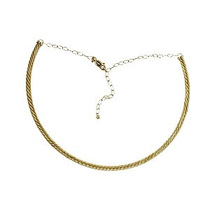 Gargantilha Choker Aro Torcido Ouro 18k