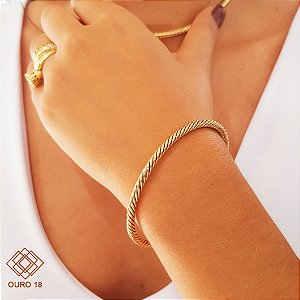 Bracelete Torcido Ouro 18k