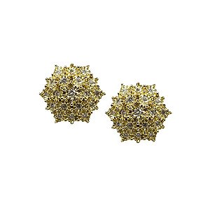 Brinco Chuveiro Rainha Ouro 18k Diamantes