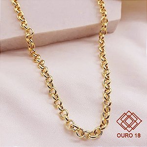 Cordão Elo Português Ouro 18k - 45cm
