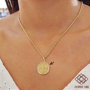 Pingente São Bento Ouro 18k