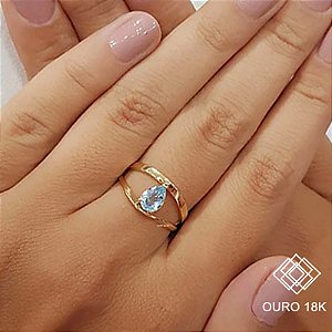 Anel Gold Line Ouro 18k Topázio