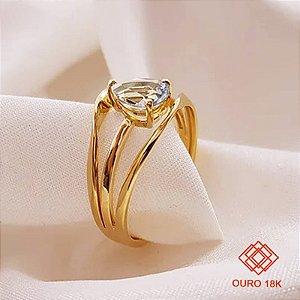 Anel Gold Line Ouro 18k Topázio